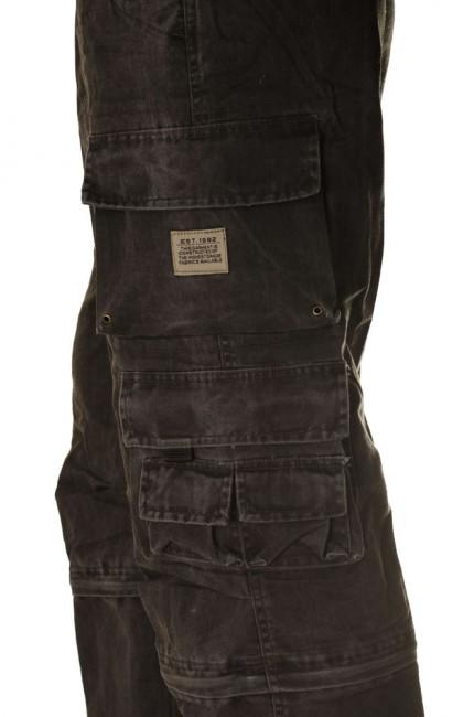 O&T Wales pantaloni cargo da uomo, neri