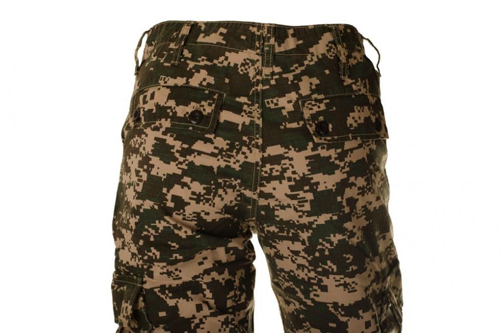 O&T Cityhunter Rip-Stop pantaloni da uomo digital woodland, marroni