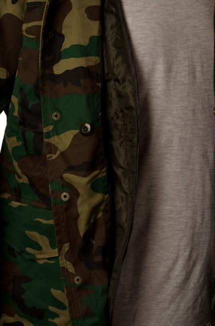 O&T Kennedy giacca mezza stagione con interno rimovibile, woodland