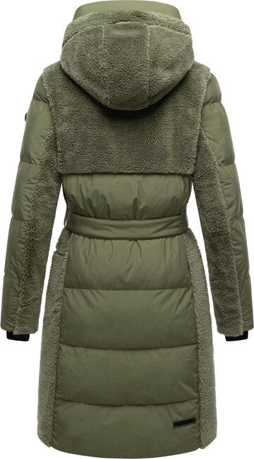 Navahoo Funkelteddy14 giacca invernale da donna, foglia d'olivo