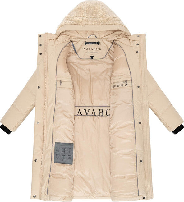 Navahoo Funkelteddy14 giacca invernale da donna, beige