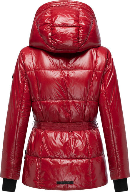 Navahoo Eisglanz giacca invernale da donna, rosso scuro