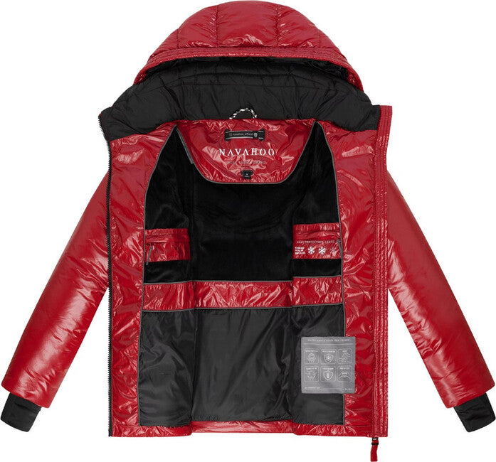 Navahoo Eisglanz giacca invernale da donna, rosso scuro