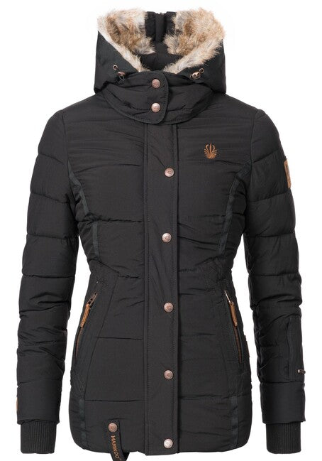 Marikoo Nekoo giacca invernale da donna con cappuccio, nera
