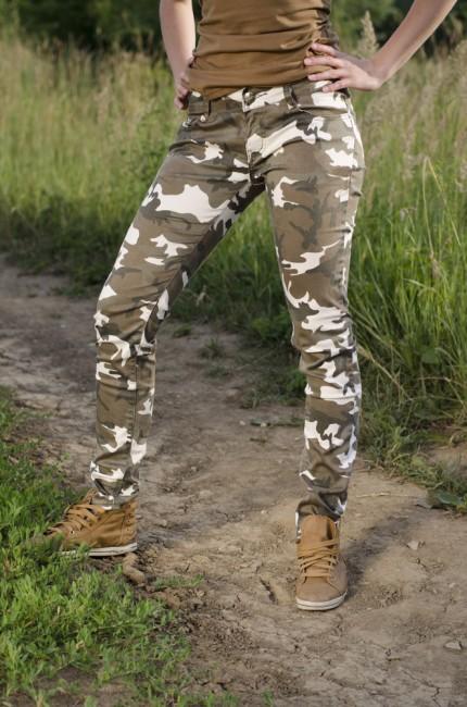 O&T Ping classic pantaloni da donna, mimetico