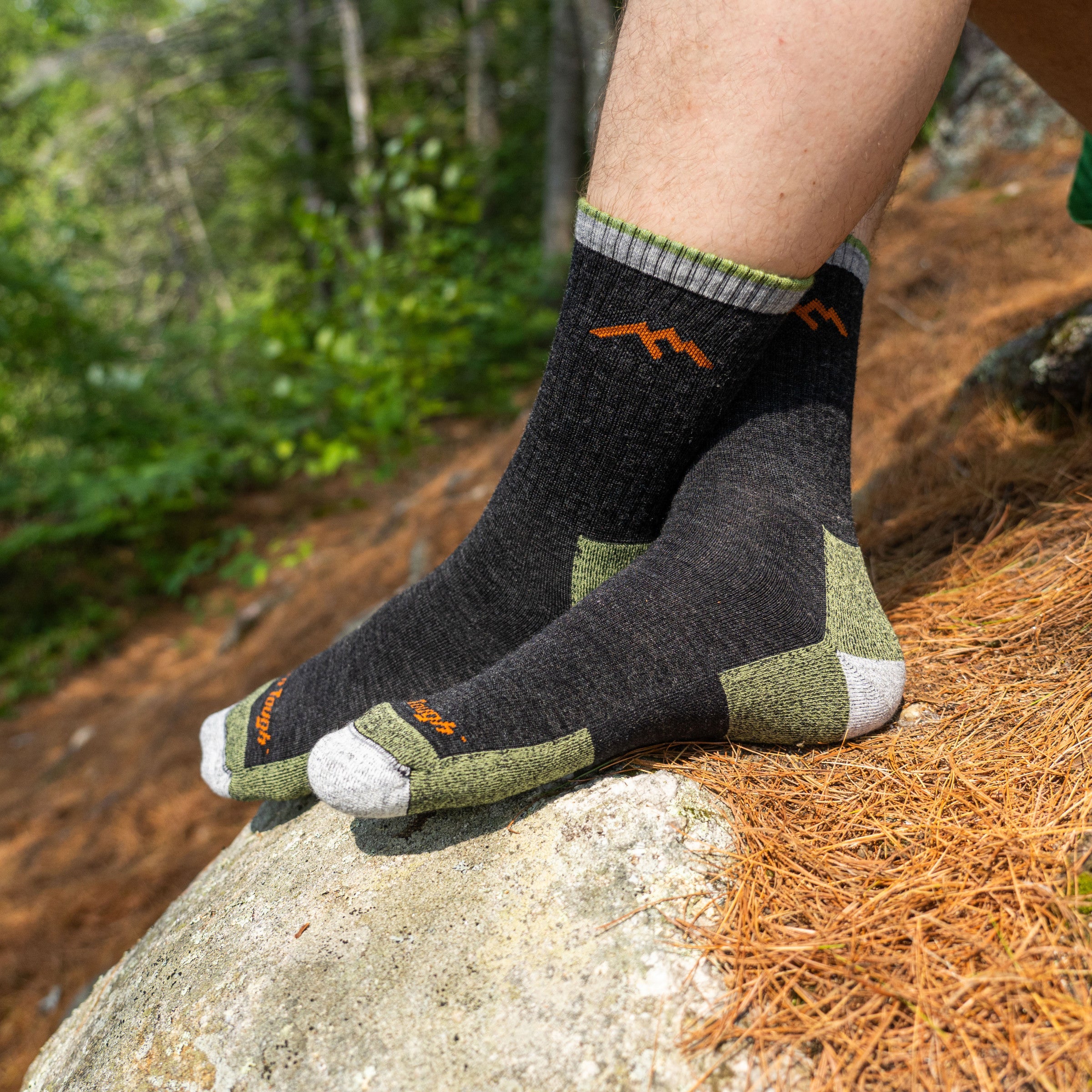Darn Tough Hiker Micro Crew Midweight pohodniške nogavice z blazinjenjem, Clover
