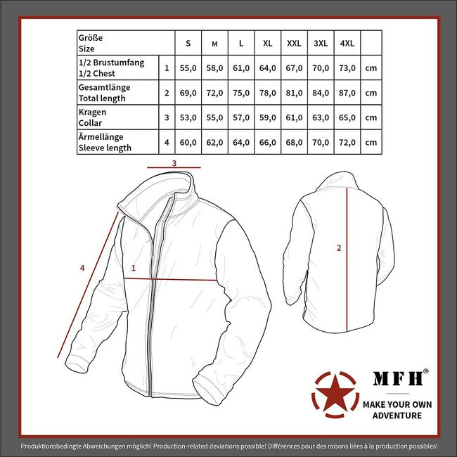 MFH Professional Combat giacca in pile, verde OD