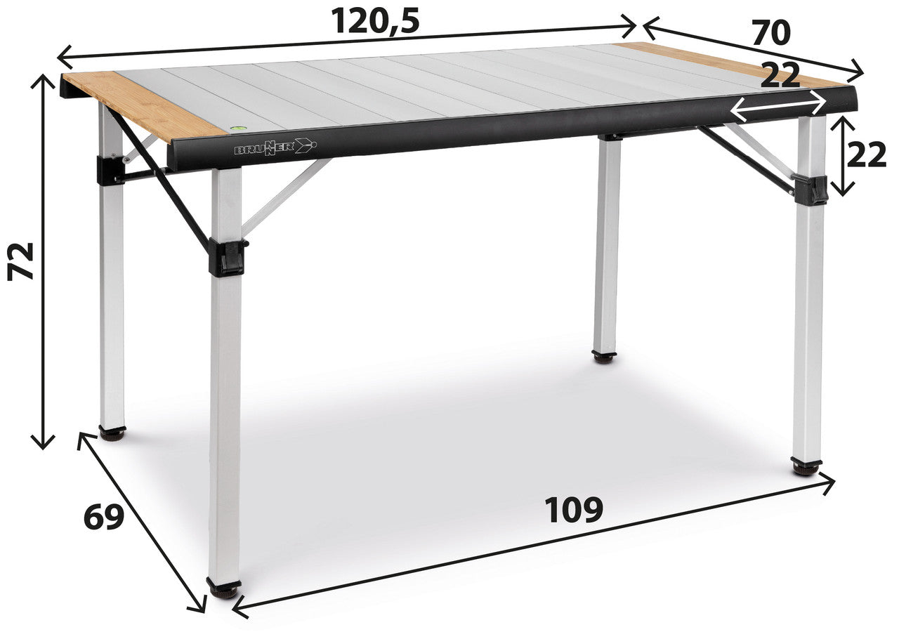 Brunner Tavolo da campeggio Quadra Tropic Adjustar 4