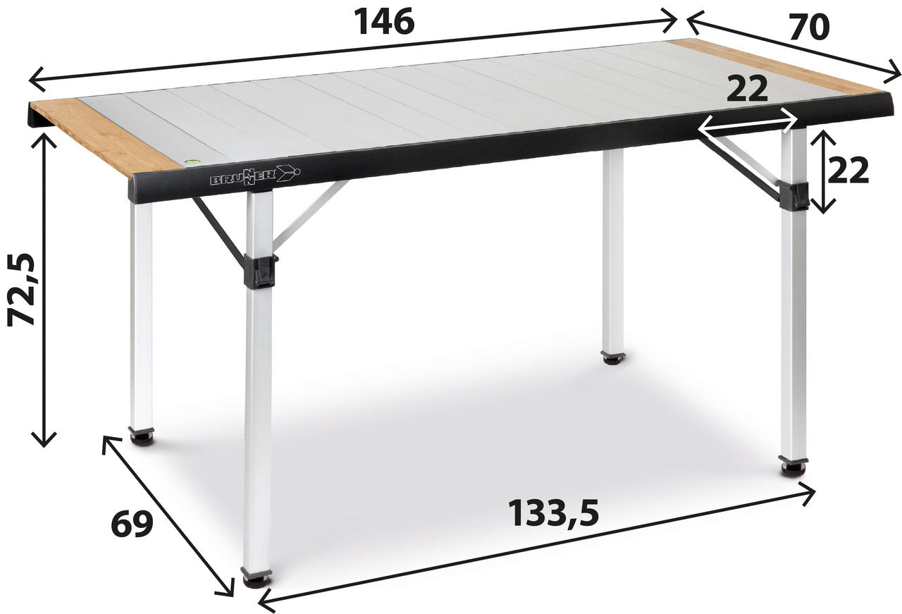 Brunner Tavolo da campeggio Quadra Tropic Adjustar 6