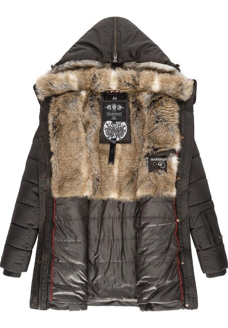 Marikoo LIEBLINGS JACKE women's winter jacket with hood, Anthracite