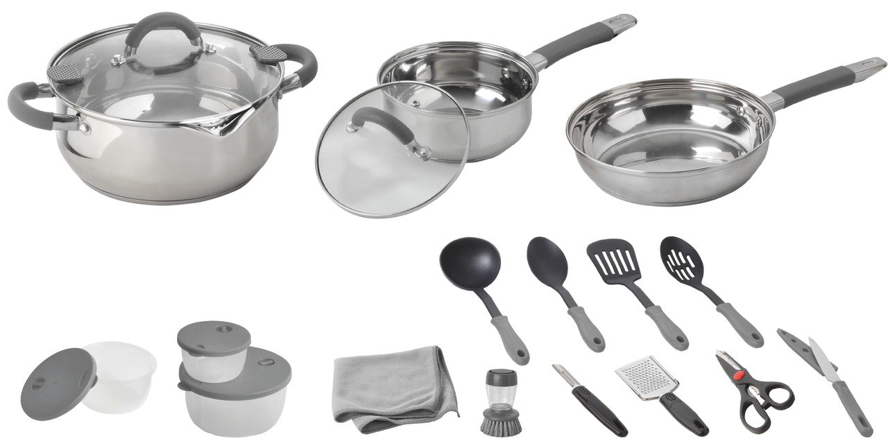 Brunner Set di pentole e posate Omnibox 18+2 o 22 cm