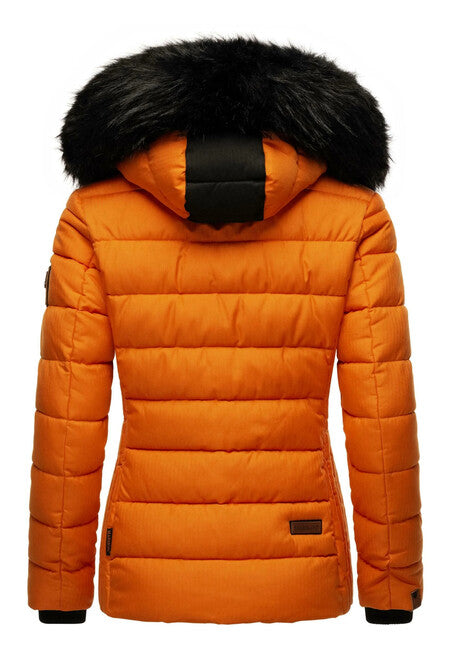 Marikoo Unique giacca invernale da donna con cappuccio, arancione bruciato