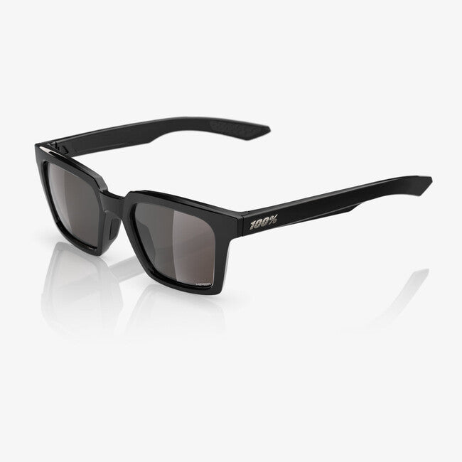 100% Erba occhiali da sole, Nero lucido - Lente a specchio HiPER Silver