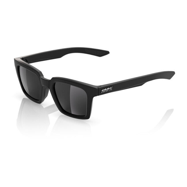 100% Erba occhiali da sole, Soft Tact Nero - Lente fumé