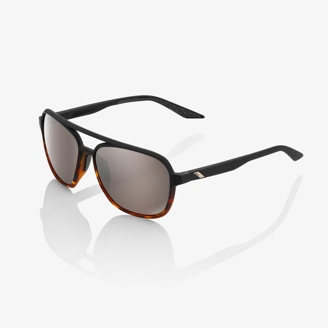 100% Kasia occhiali da sole, Soft Tact Nero / Havana Fade