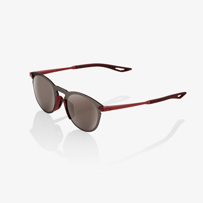 100% Legere occhiali da sole rotondi, Soft Tact Crimson