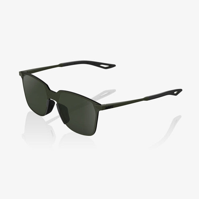 100% Legere occhiali da sole squadrati, Soft Tact Army Green