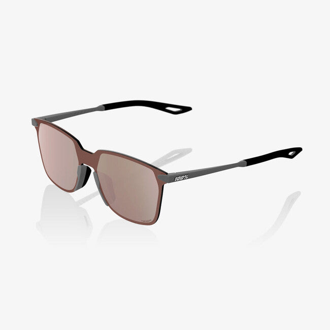 100% Legere occhiali da sole squadrati, Soft Tact Cool Grey