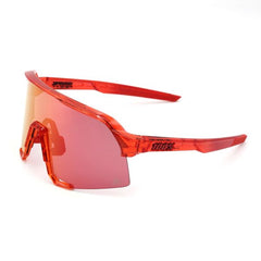 100% S3 LE Sunglasses Peter Sagan, Gloss Translucent Red - Hyper Red Mirror