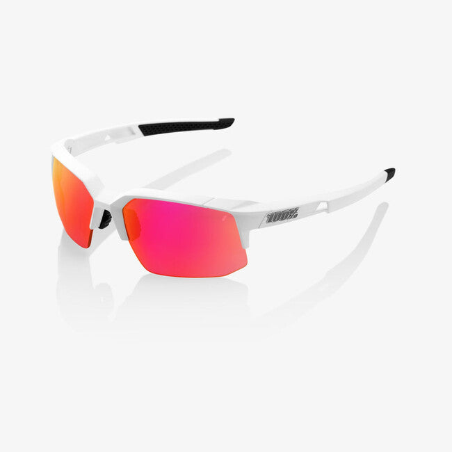 100% Speedcoupe occhiali da sole - soft tact off white - lenti a specchio multistrato viola