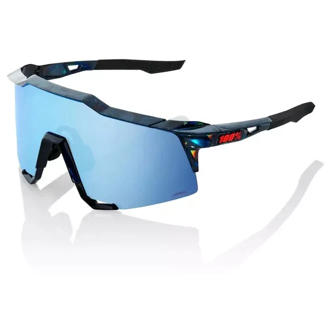 100% Speedcraft occhiali da sole, nero olografico