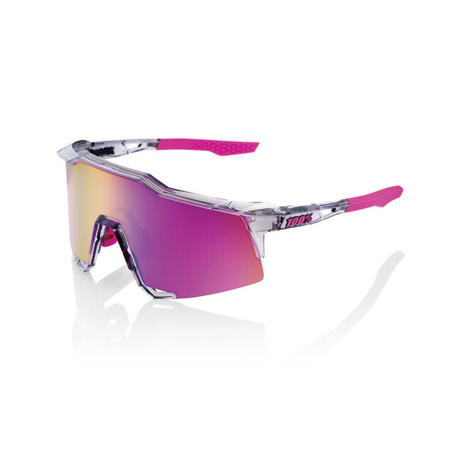 100% Speedcraft occhiali da sole, grigio traslucido lucido