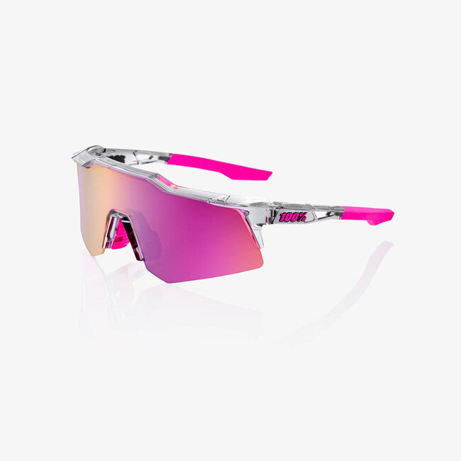 100% Speedcraft xs occhiali da sole, grigio traslucido lucido