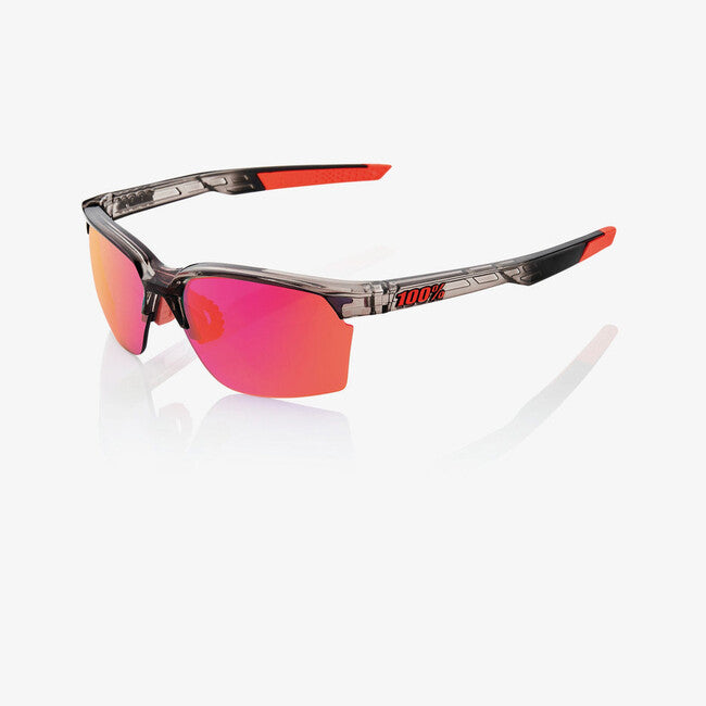 100% Sportcoupe occhiali da sole - cristallo traslucido lucido - lenti a specchio multistrato viola