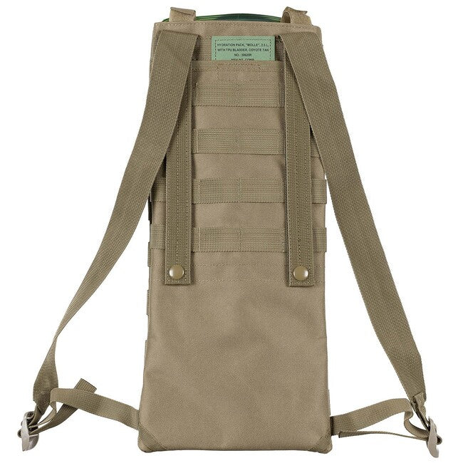 MFH Borsa per idratazione con tubo TPU MOLLE 2,5 L, marrone coyote