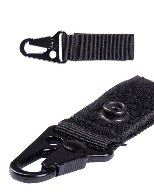 Mil-Tec portachiavi con moschettone 7 cm, nero