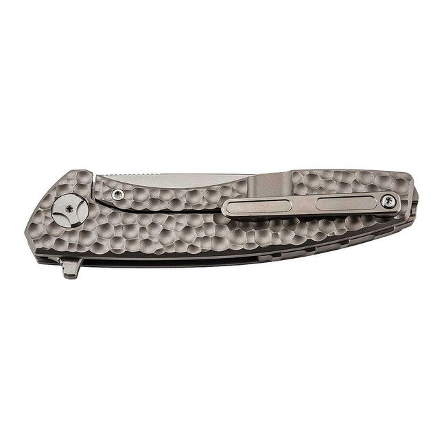 Herbertz Coltello a una mano 10 cm, titanio, struttura superficiale CNC