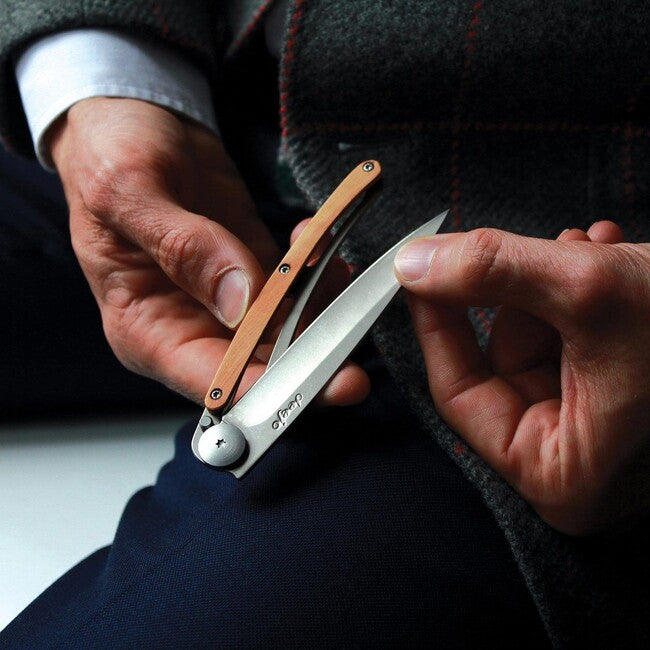 Deejo Legno di ginepro coltello di chiusura
