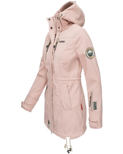 Marikoo ZIMTZICKE giacca invernale softshell da donna con cappuccio, rosa