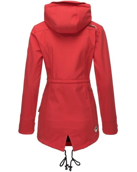 Marikoo ZIMTZICKE giacca invernale softshell da donna con cappuccio, rossa