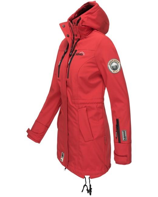 Marikoo ZIMTZICKE giacca invernale softshell da donna con cappuccio, rossa