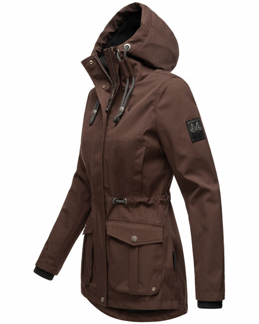 Marikoo Babetaa Princess giacca transitoria da donna con cappuccio, dark choco