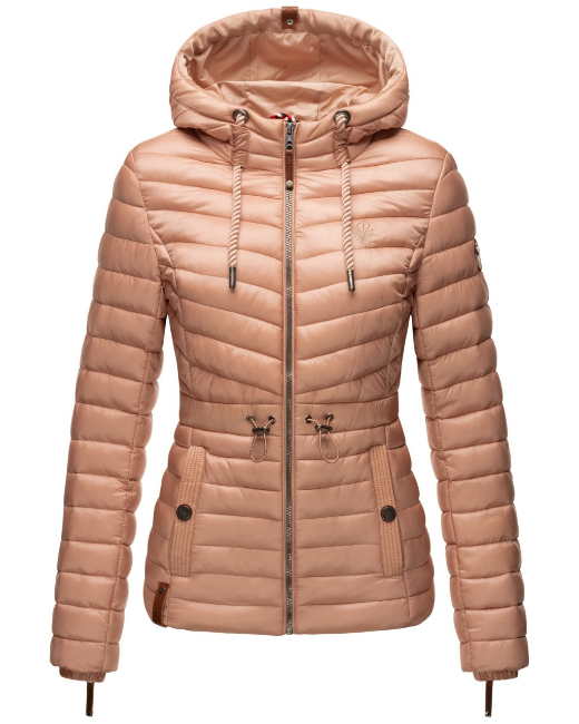 Marikoo Aniyaa giacca da donna per mezza stagione con cappuccio, rosa