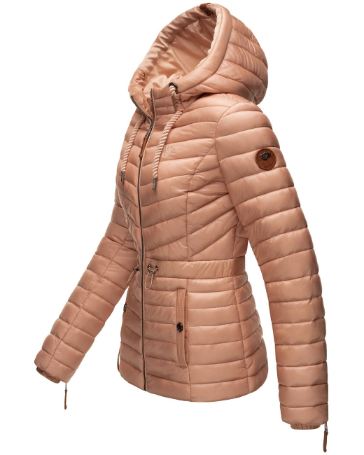 Marikoo Aniyaa giacca da donna per mezza stagione con cappuccio, rosa