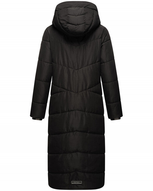 Navahoo Hingucker giacca invernale da donna con cappuccio, nera