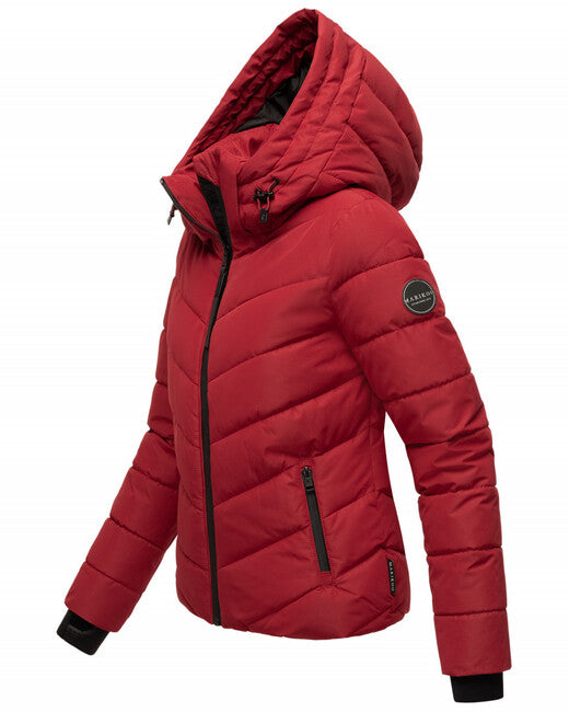 Marikoo Samuiaa giacca invernale da donna con cappuccio, rosso scuro