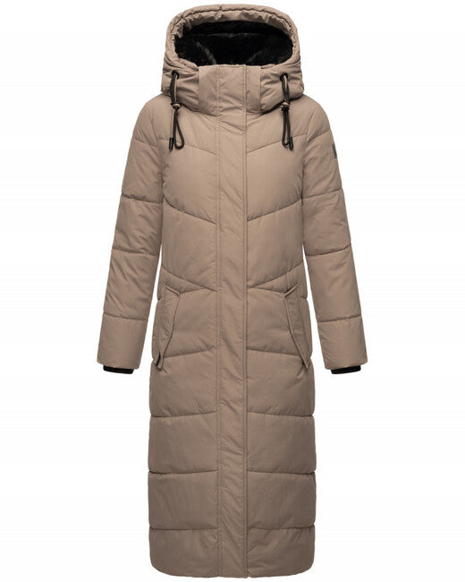 Navahoo Hingucker giacca invernale da donna con cappuccio, grigio chiaro