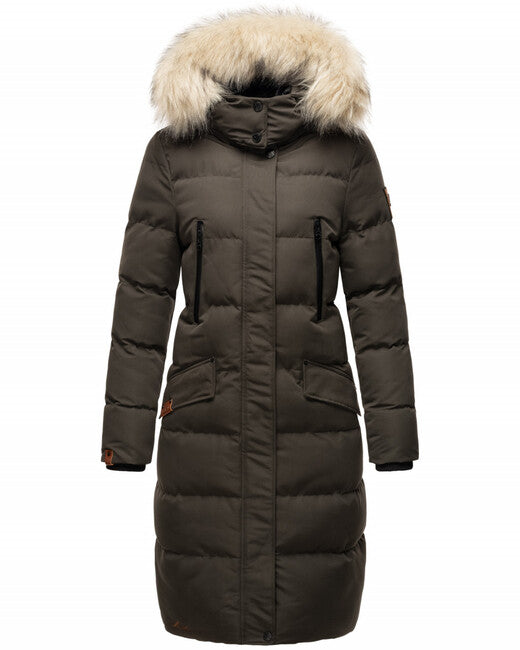 Marikoo Schneesternchen giacca invernale da donna con cappuccio, antracite