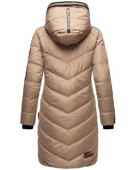 Marikoo ARMASA women's winter jacket, Taupe grey
