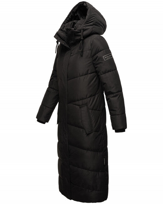 Navahoo Hingucker giacca invernale da donna con cappuccio, nera