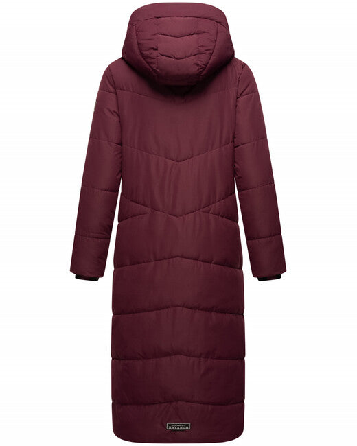 Navahoo Hingucker giacca invernale da donna con cappuccio, vino