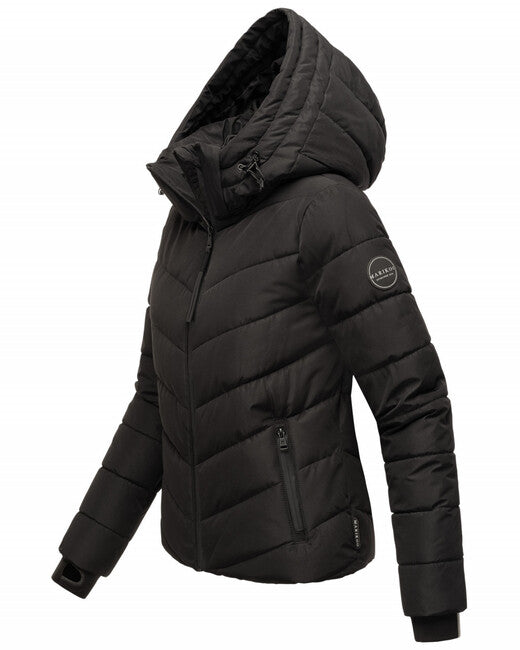 Marikoo Samuiaa giacca invernale da donna con cappuccio, nera
