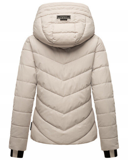 Marikoo SAMUIAA giacca invernale da donna con cappuccio, grigio chiaro