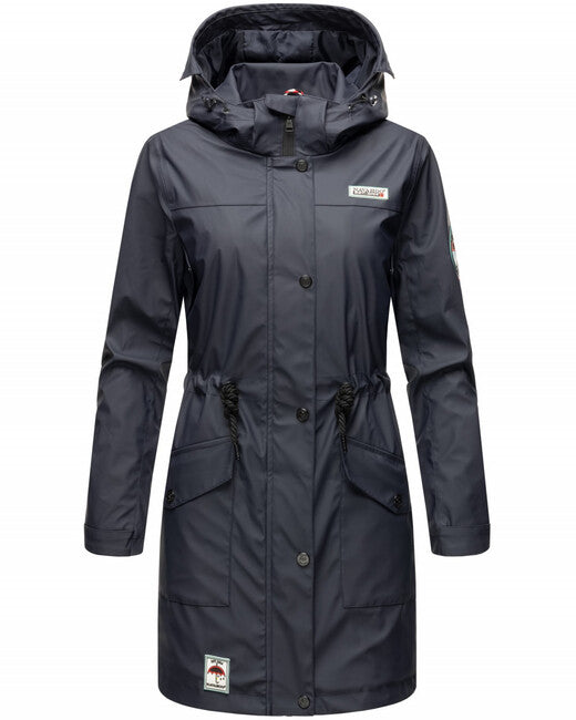 Navahoo Deike women's winter rain jacket with hood, Navy