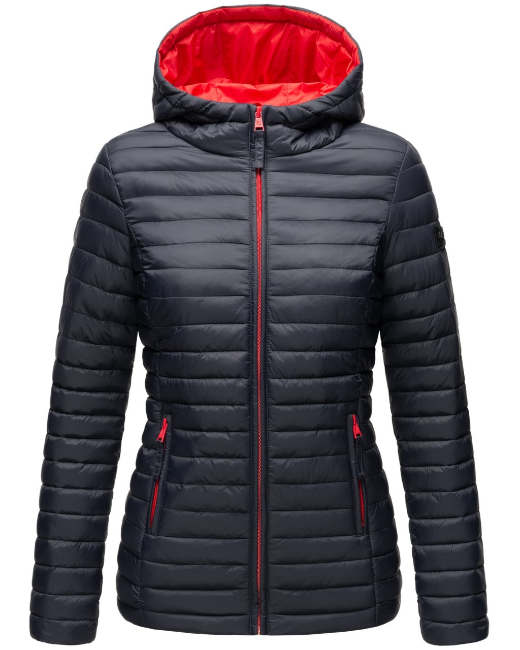 Marikoo Asraa giacca transitoria da donna con cappuccio, navy