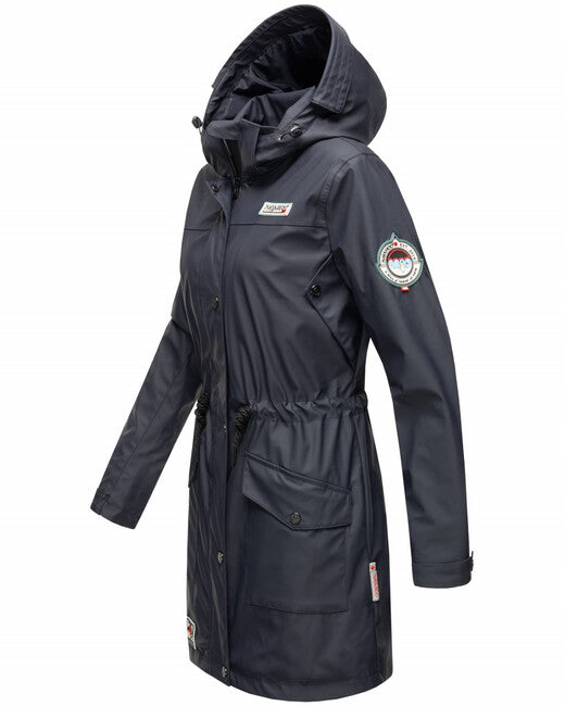 Navahoo Deike women's winter rain jacket with hood, Navy